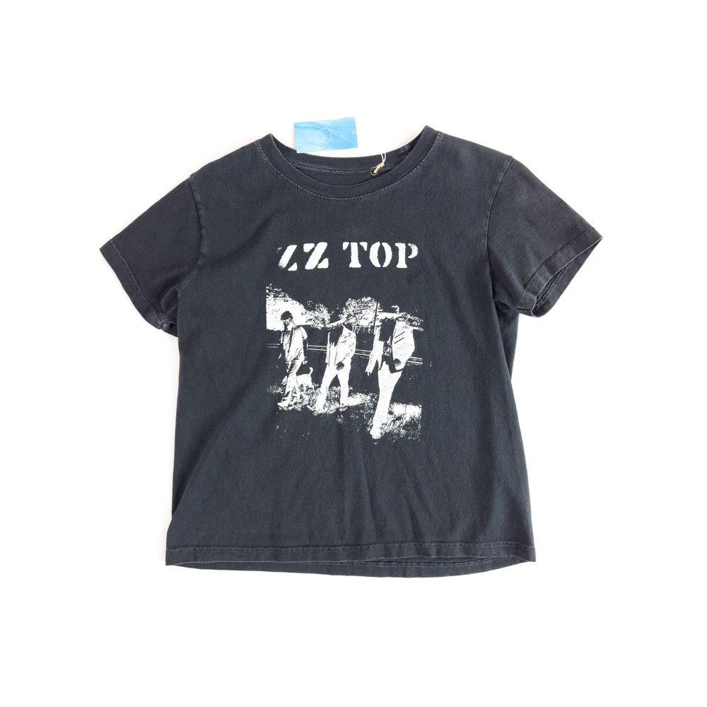 ZZ Top Graphic T-Shirt Faded Black Cotton X-Small